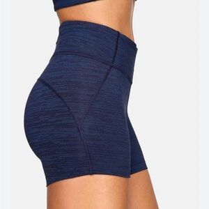 Outdoor Voices Biker Short in Blue Space Dye, Nylon Stretch Size XS Athleisure